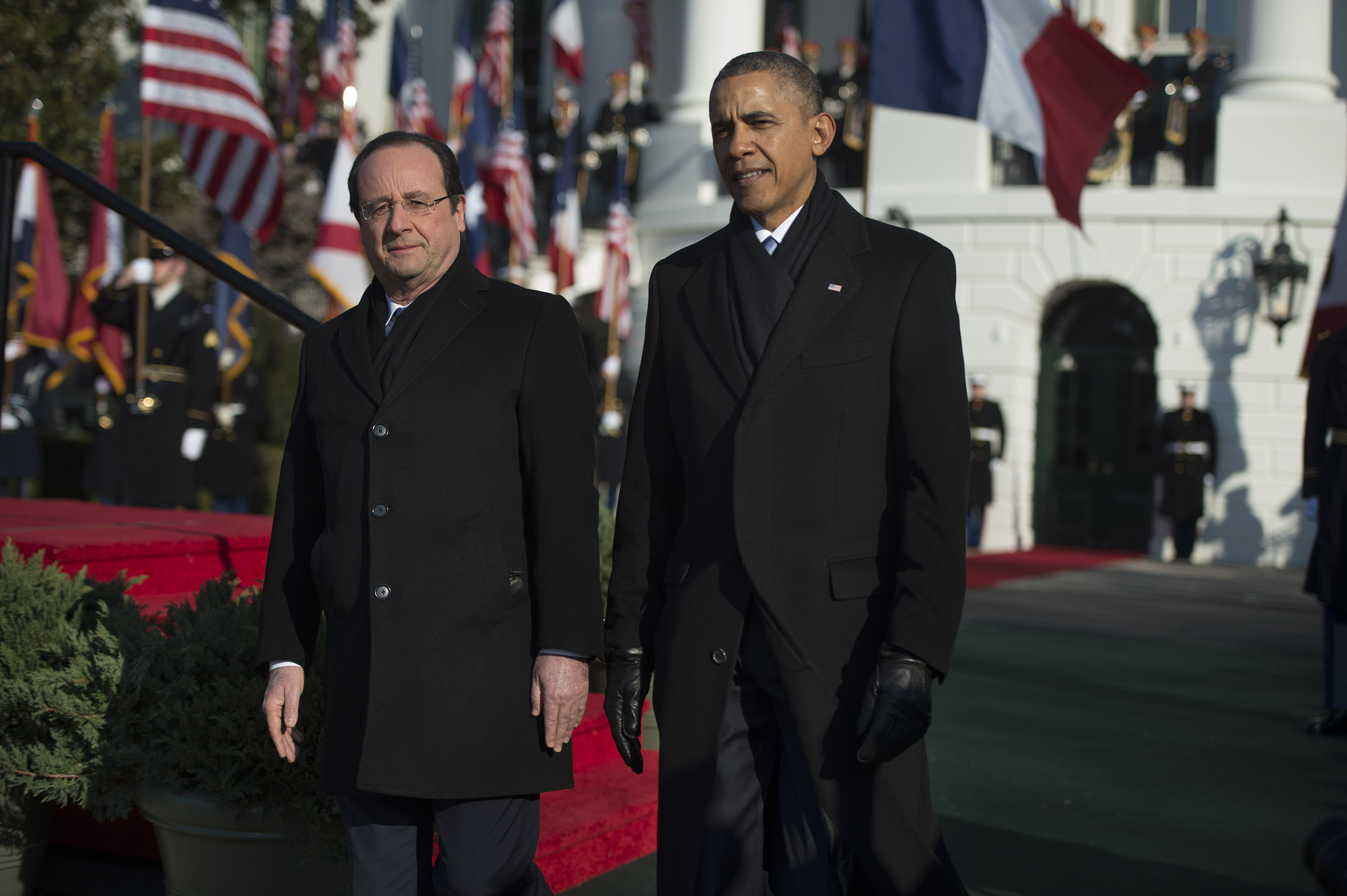 President Francois Hollande of France arrives for a State visit in Washington, DC