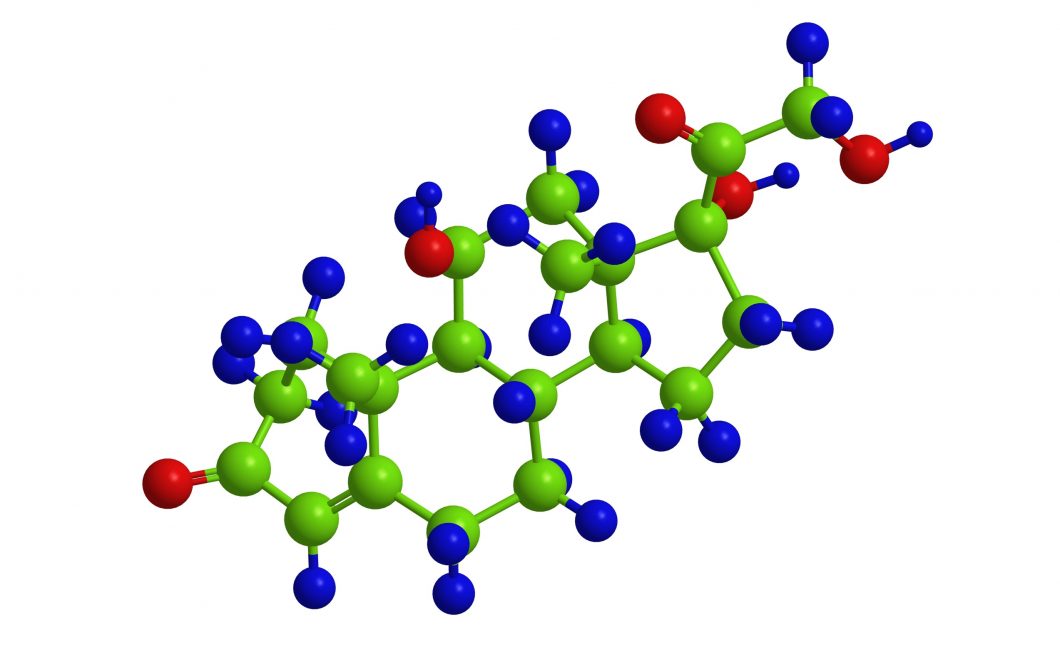 Molecular structure of hormone cortisol