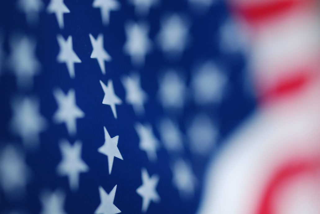 USA American Flag Closeup