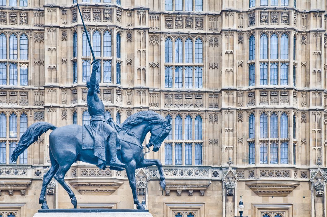 King Richard 1st statue at London, England