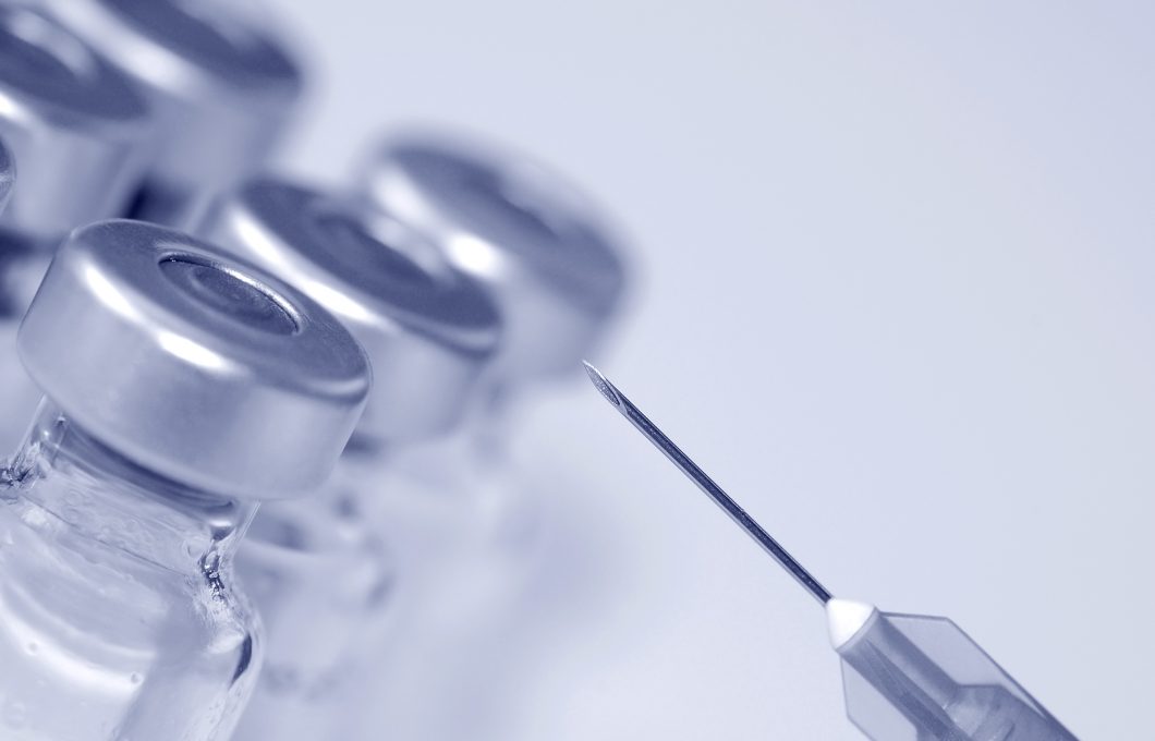 syringe needle and vaccination phials