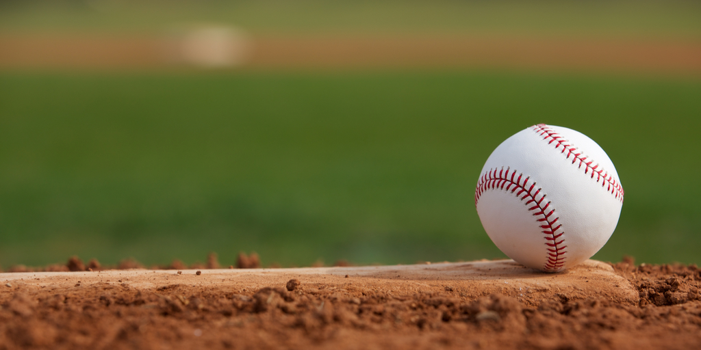 Baseball on mound