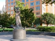 Victims of Communism Memorial in Washington DC. This is a recreation by Thomas Marsh of the statue “Goddess of Democracy” that was the symbol of the protestors erected in Tianamen Square in 1989 and brutally destroyed by the PRC Communist government.