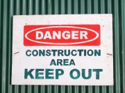 Danger sign, warning background