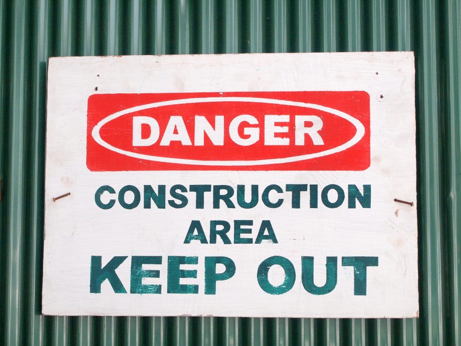 Danger sign, warning background