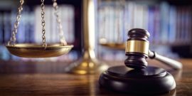 Gavel and Scales with books