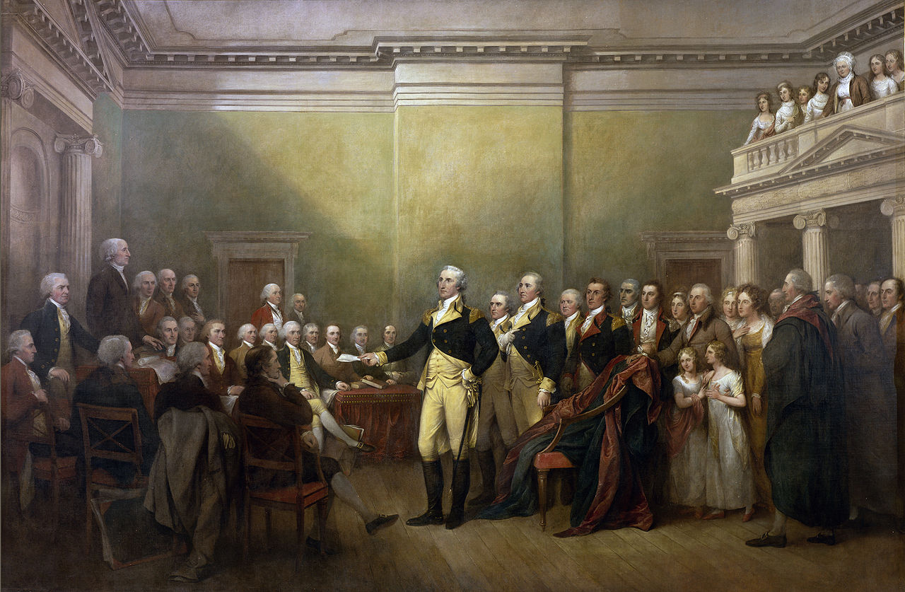 General George Washington Resigning His Commission, John Trumbull, 1817.