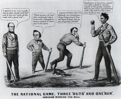 Lincoln cartoon baseball