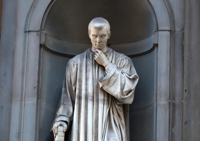 Statua di Machiavelli, Galleria degli Uffizi a Firenze.