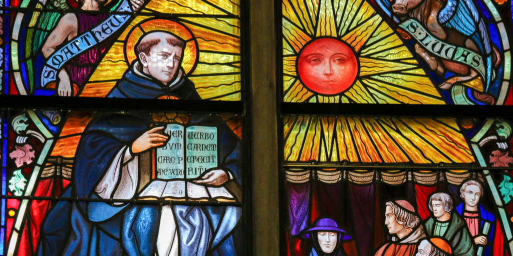 Thomas Aquinas stained glass