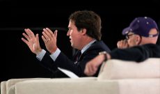 Los Angeles, California, USA. 21st Oct, 2018. TUCKER CARLSON at the fourth annual Politicon, a two-day gathering at the Los Angeles Convention Center which features well known personalities from politics and entertainment participating in panels, debates,