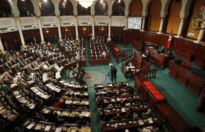 A general view of the opening session of Tunisia’s constitutional assembly in Tunis