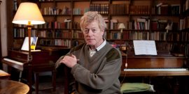 Scruton in library