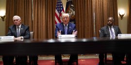 Trump Pence Carson in Cabinet Room