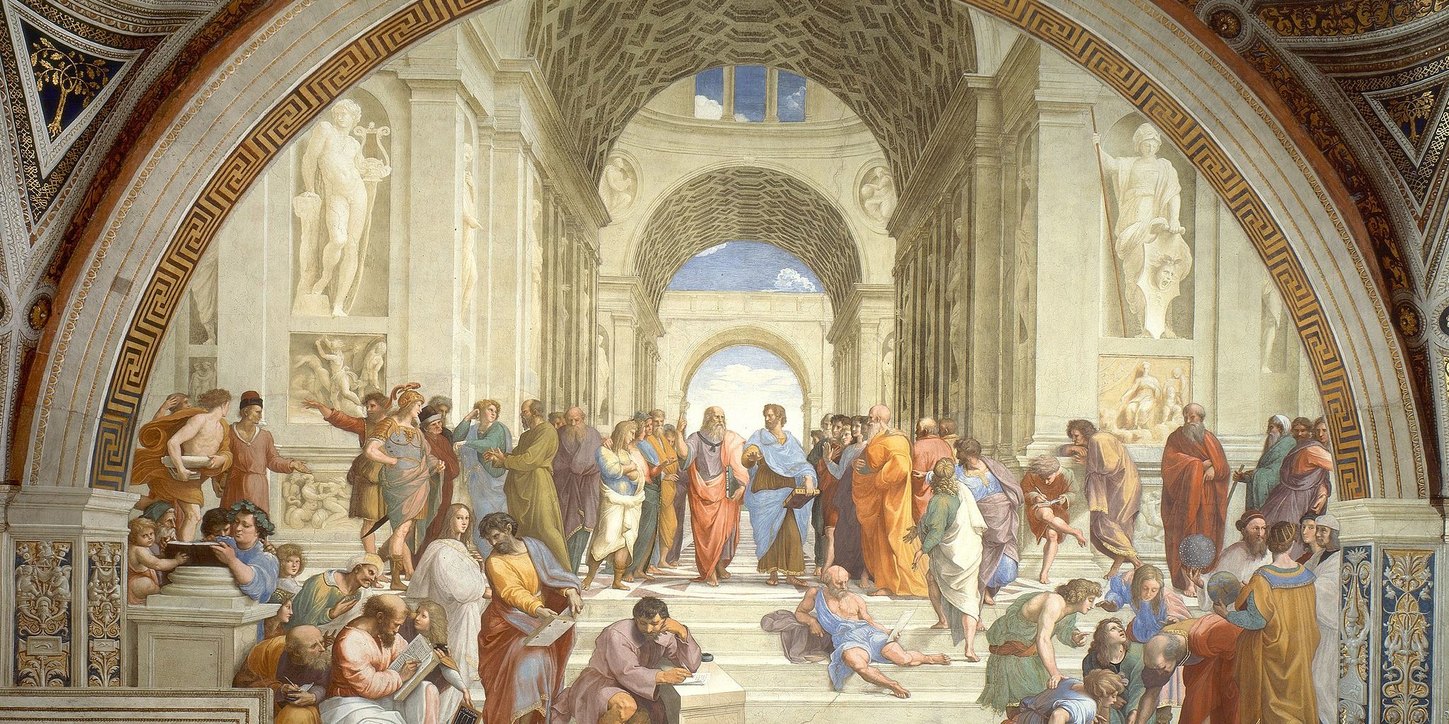Искусство рассуждения и размышления в древней греции. Картина Рафаэля Афинская школа.