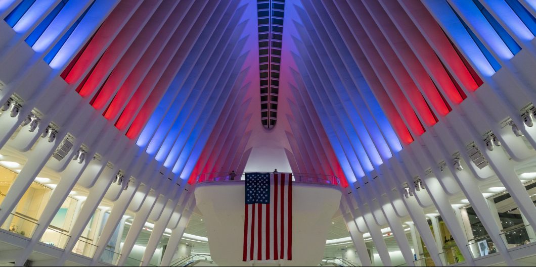 NY: Landmarks lit red, white and blue in recognition of Veteran’s Day