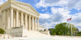 Supreme Court with flag
