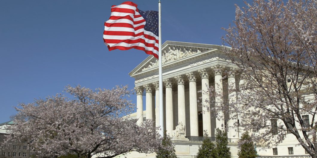 Supreme Court with flag 2