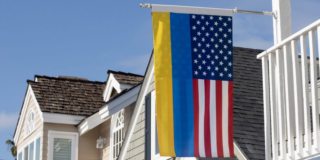 Ukraine US Flag