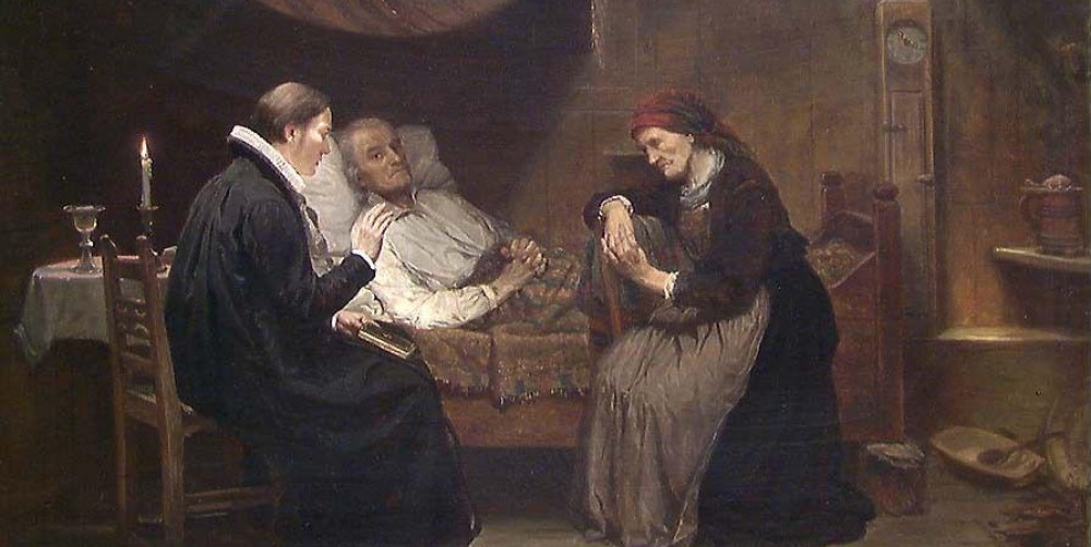 Adolph Tidemand At the Death Bed