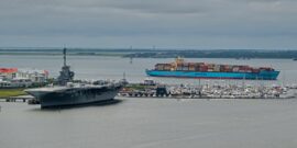 Container Ship and Aircraft Carrier