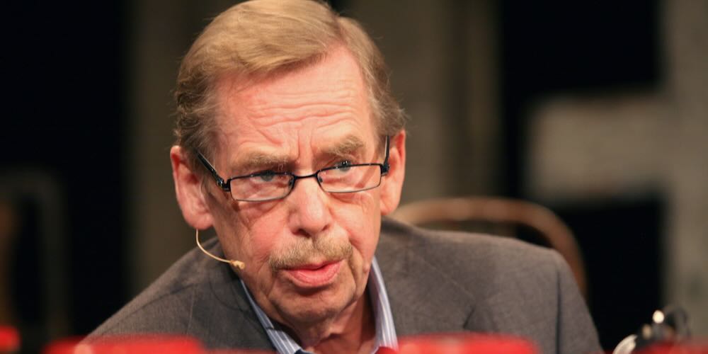 Brno,czech,Republic-june,13:ex-president,And,Playwright,Vaclav,Havel,Discusses,The,Future