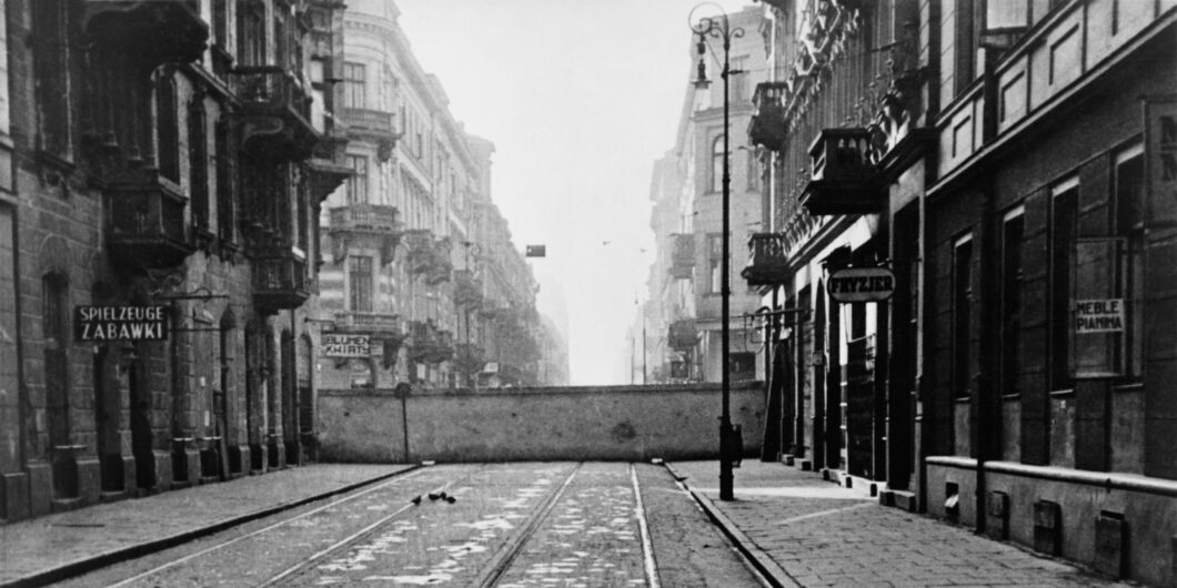 Eight-foot,High,Concrete,Wall,Encircling,Jewish,Ghetto,In,German,Occupied