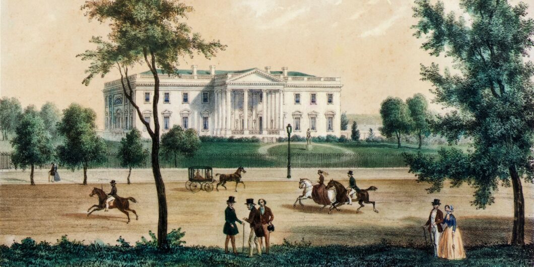 White House in 19th c. by Isidore Laurent Deroy_2EWP79G