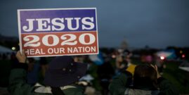 Jesus 2020 political sign_shutterstock_1841096887