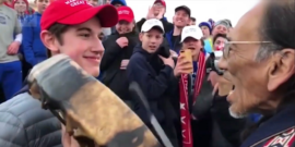 Nick Sandmann and Nathan Phillips
