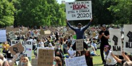 BLM protest in Gloucestershire England_Alamy 2C0TYP0
